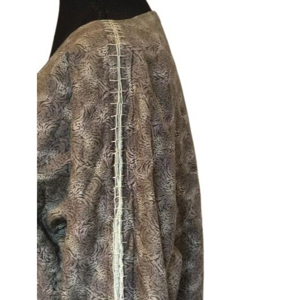 Artisan Reversible Quilted Jacket Wooden Toggle Button Openwork Seam Top L XL - Picture 3 of 16
